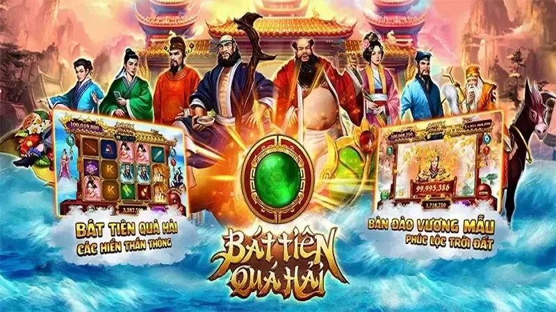 Giao diện sảnh nổ hũ Bát Tiên Quá Hải cực bắt mắt